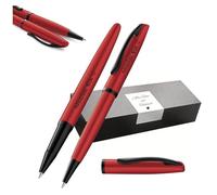 Pelikan Jazz Noble Elegance K/R36 - Penna a sfera e penna roller con incisione regalo, penne uniche con nome, regali personalizzati (rosso)