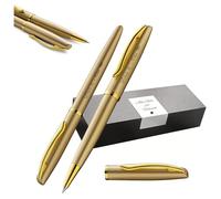 Pelikan Jazz Noble Elegance K/R36 - Penna a sfera e penna roller con incisione regalo, penne uniche con nome, regali personalizzati (oro giallo)