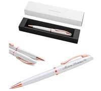Pelikan Jazz Noble Elegance K36 Penna a Sfera Con Incisione Astuccio-Regalo - Unico Matite Con Nome - Personalizzato Regali - Personalizzato (Madreperla Bianco)