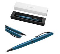 Pelikan Jazz Noble Elegance K36 - Penna a sfera con incisione, confezione regalo, penne uniche con nome, regali personalizzati, penna a sfera personalizzata (acquamarina)