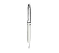 Pelikan - Jazz - Penna a Sfera - Metallo e Bianco - Con Fermaglio Elastico e Meccanismo Rotante