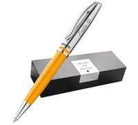 Pelikan Jazz - Penna a sfera personalizzata, penna di alta qualità con incisione, idea regalo per compleanno, ufficio e anniversario (giallo senape)