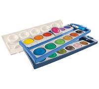 Pelikan Farbkasten K24 eco, Deckfarbkasten mit 24 Farben, inkl. Deckweiß, aus re