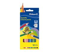 Pelikan Matite Colorate a Sezione Esagonale, Colori Intensi e Lavabili, Legno Certificato FSC, Ideali per la Scuola, per Bambini e Adulti, Astuccio 12 Matite Colori Assortiti