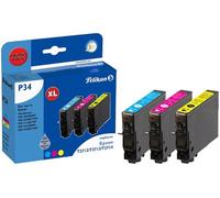 Pelikan 4109705 Inkjet Cartridge - Yellow/Magenta/Cyan (Pack of 3) Yellow/Magent