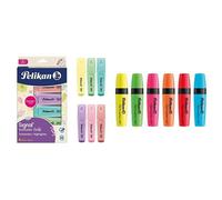 Pelikan, Pack con una Confezione da 6 Evidenziatori Signal Pastel, Colori Assort
