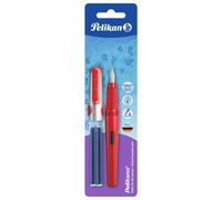 Pelikan Pelikano New Fountain Pen with A Size Nib in Blister Pack - Red Red Star