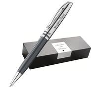 Pelikan Penna a sfera jazz personalizzata, penna di alta qualità con incisione, idea regalo con nome per compleanno, ufficio e anniversario (grigio caldo)