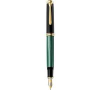 Pelikan Penna Stilografica Ef extra Fine Punto Verde a Righe Suberen M800 18K