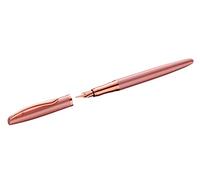 Pelikan Penna stilografica Jazz Noble, rosa, per destrimani e mancini, elegante penna stilografica in metallo, pennino M, in scatola pieghevole, 821698