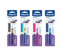 Pelikan Penna stilografica Junior, penna stilografica per destrimani, pennino A, non è possibile scegliere il colore, inclusa 1 cartuccia di inchiostro, 824897