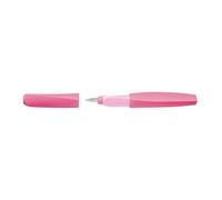 Pelikan Penna stilografica Twist, colore rosa bacca, manico ergonomico per mancini e destrorsi, pennino medio in acciaio inox