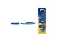 Pelikan Penna stilografica Twist Feder M, con 1 cartuccia, 1 pezzo (Deep Blue + cartucce, scatola pieghevole)