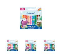 Pelikan, Pennarelli, Combino, 9 Colori, Punta in Feltro, Lavabili, per Bambini, Cappuccio Antisoffoco, Prodotto in Germania (Confezione da 4)
