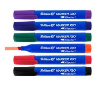 Pelikan Pennarello 720, set di 6 colori, con punta a scalpello ca. 2,0 - 5,0 mm di larghezza, lunga durata, alta qualità