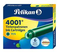 Cartucce inchiostro 4001 TP6 - lunghezza 39mm - verde scuro - Pelikan - conf. 6 pezzi