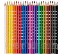 Silverino 24 x Triangular Thin Colouring Pencils 1 Count (Pack of 24) Thin