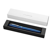 Pelikan, Stilografica Jazz Noble Elegance In Metallo Sapphire, Inchiostro Blu, Con Clip Elastica, In Elegante Astuccio Regalo