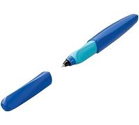 Pelikan Twist Deep Blue, Penna Roller Sferografica Ergonomica, per Destrimani e Mancini, per Scuola e Ufficio, Punta M Indeformabile, 2 Cartucce KM Blu Incluse, Ricaricabile
