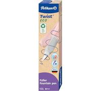 Pelikan Twist Eco Rosè, Penna Stilografica Ergonomica, Per Destrimani E Mancini, Per Scuola E Ufficio, Pennino M Acciaio Inossidabile, Cartuccia Blu Lunga Inclusa. Ricaricabile, 78% Plastica Riciclata