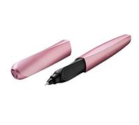 Pelikan Twist Girly Rose, Penna Roller Sferografica Ergonomica, per Destrimani e Mancini, per Scuola e Ufficio, Punta M Indeformabile, 2 Cartucce KM Blu Incluse, Ricaricabile