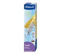 Pelikan, Twist Penna Stilografica, Impugnatura Ergonomica per Destrimani e Mancini, Bright Sunshine, Inchiostro Blu, Made in Germany
