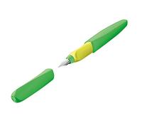 Pelikan - Twist - Penna Stilografica - Verde Neon - Destrimani e Mancini - Impugnatura Ergonomica Pedagogica - Cartuccia Blu Inclusa - Made in Germany