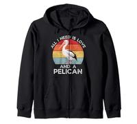 Pelikan Uccello Design | Vestito per Uccelli Acquatici | Pellicano Felpa con Cappuccio