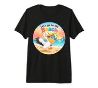 Pelikanugel Salva Pesce sulla Spiaggia Andiamo to The Beach Maglietta Premium