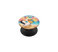 Pelikanugel salva pesce sulla spiaggia Andiamo to the Beach PopSockets PopGrip Adesivo