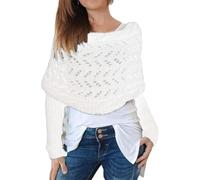 Pelinuar Avvolgicavo Lavorato a Maglia - Coprispalle da Donna, Sciarpa con Maniche, Maglione, Involucro Elegante
