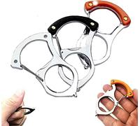 Pelinuar Car Key Buckle Self-protection Hook,2023 New Outdoor Stainless Steel Multi Function Key Chain,Portable Car Key Holder Keychain Self-protection Hook, Easy to Carry (Mixed)