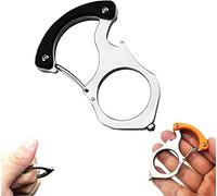 Pelinuar Car Key Buckle Self-protection Hook,2023 New Outdoor Stainless Steel Multi Function Key Chain,Portable Car Key Holder Keychain Self-protection Hook, Easy to Carry (Black)