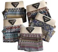 Pelinuar Empiricala - Boxer da uomo in cotone premium con design a righe retrò, biancheria intima traspirante e traspirante, confezione da boxer in cotone per uomo senza cuciture, L