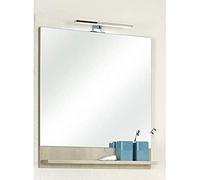 Pelipal 980.356009 09 - Specchio 09, in legno di pino, 68/60/10 cm, colore: Bianco