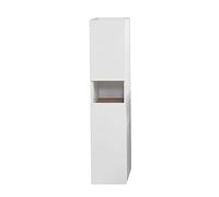 Pelipal Mobile da bagno Quickset 947 in bianco lucido/Rivera replica orizzontale, larghezza 30 cm | Armadio medio alto con 2 ante, 1 nicchia e 2 ripiani