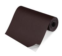 Pelle Adesiva per Riparazioni Autoadesivo, 10 x 160cm Patch di Riparazione in Ecopelle, Similpelle Adesiva per Riparazioni per Divani, Sedili Auto, Mobili, Borse - Caffè