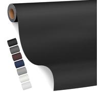 Pelle Adesiva per Riparazioni Autoadesivo, 80 x 200 cm Patch di Riparazione in Pelle,Ecopelle Adesiva per Divani, Sedili Auto, Mobili, Borse, Giacche (Liscio Nero)