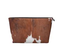 Pelle bovina marrone, Borsa da toilette Borsa per trucco Borsa per cosmetici Borsa da toilette da viaggio portatile