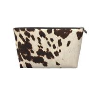 Pelle bovina marrone, Borsa da toilette Borsa per trucco Borsa per cosmetici Borsa da toilette da viaggio portatile