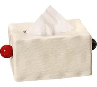 Pelle, ceramica, porta asciugamani scatola portafazzoletti rettangolare in ceramica multicolore (bianco)
