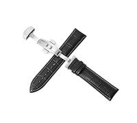 Pelle cinturini 12-24mm 22mm Guarda Cinturino Watch Band Doppia pressa automatica a farfalla Chiusura, 14mm