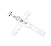 Pelle cinturini 12-24mm 22mm Guarda Cinturino Watch Band Doppia pressa automatica a farfalla Chiusura, 24mm