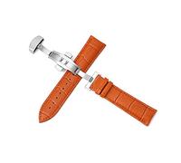 Pelle cinturini 12-24mm 22mm Guarda Cinturino Watch Band Doppia pressa automatica a farfalla Chiusura, 15mm
