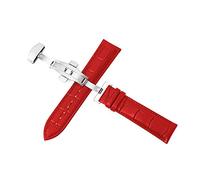 Pelle cinturini 12-24mm 22mm Guarda Cinturino Watch Band Doppia pressa automatica a farfalla Chiusura, 24mm