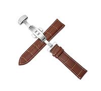 Pelle cinturini 12-24mm 22mm Guarda Cinturino Watch Band Doppia pressa automatica a farfalla Chiusura, 21mm
