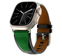 Pelle Cinturino per Apple Watch Ultra 2 49mm, Bracciale di Ricambio Classico in Pelle Patchwork Cinturino per iWatch Series 10 9 8 7 6 5 4 3 2 1 Ultra SE, Cinturino per iWatch 49mm 45mm 44mm 42mm