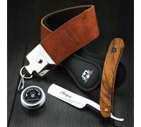 Pelle Coramella Cinturino & Pasta Per Rasoio Dritto Affilante a Mano Libera Uomo