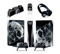 Pelle Della Console 72889 Per PS5 Console Disc Edition & Digital Edition Sticker Vinyl Decal Cover Per Ps5 Controller & Charging Station & Headset & Media Remote Pelli Avvolge Regalo ( Size : Disc Ver
