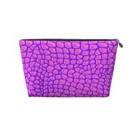Pelle di alligatore di coccodrillo rosa, Borsa da toilette Borsa per trucco Borsa per cosmetici Borsa da toilette da viaggio portatile